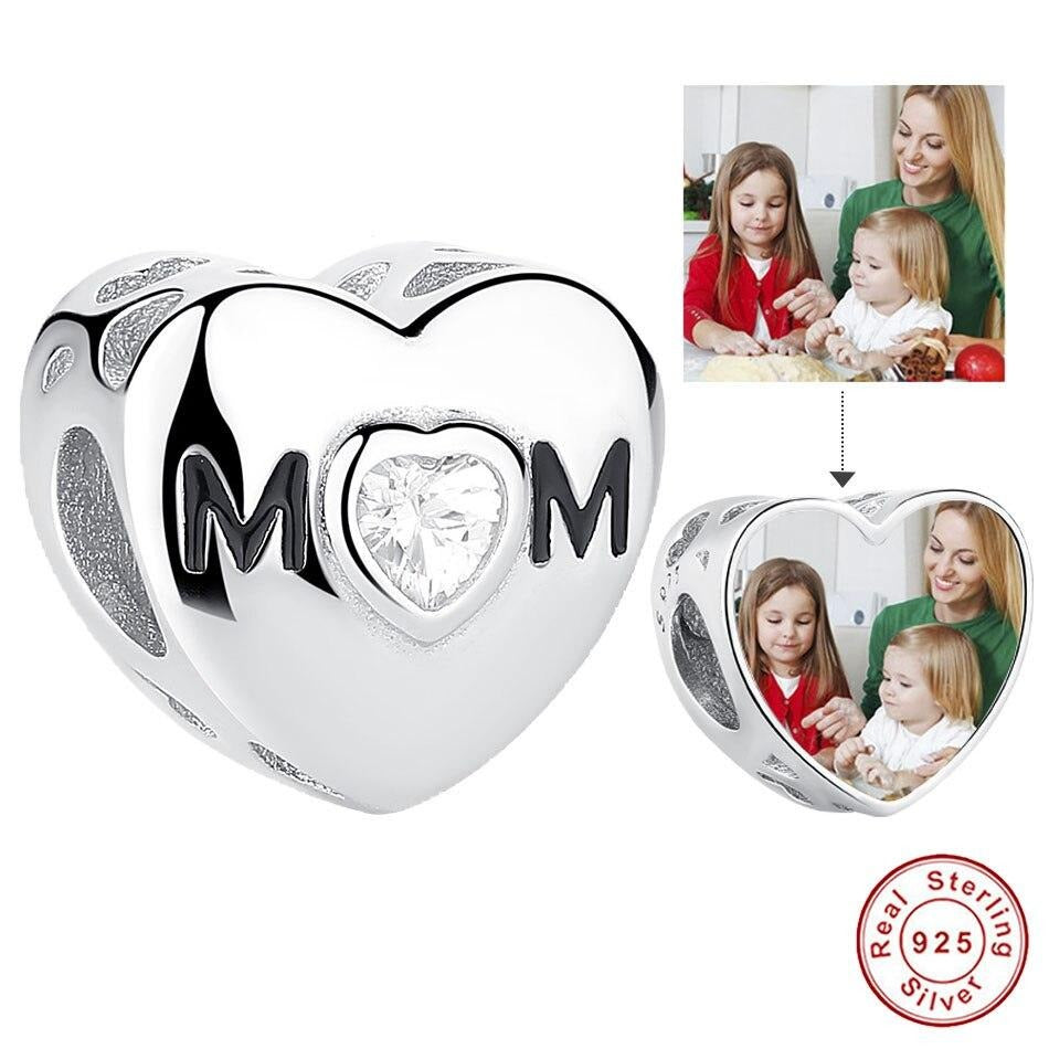 Personalisiertes benutzerdefiniertes Foto-Armband | Benutzerdefinierte Herz-Armband | Bildarmband für Mama| Foto-Armband | Mama-Herz-Armband | Muttertagsgeschenk