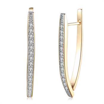 Diamond Bar Stud Earrings | Climber Earrings | Gold Minimalist Stud | CZ Pave Bar Earrings | Sparkling Stick Earrings | Bar CZ Stud Earrings