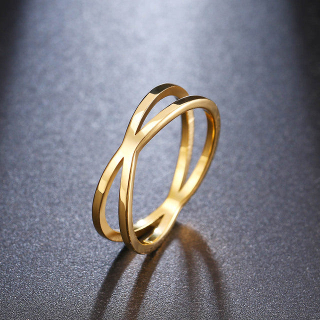 Bohemian Vintage Kreuz Gold Ringe für Frauen Hochzeit trendige Edelstahl Kette Schmuck große antike Ringe Anillos