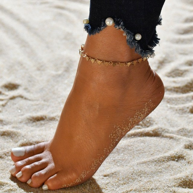 Fußkettchen Armband | Kette Fußkettchen | Böhmisches Fußkettchen | Boho Fußkette | Frauen-Fuß-Armband | Damen Fußkettchen | Strand-Ozean-Fußkettchen