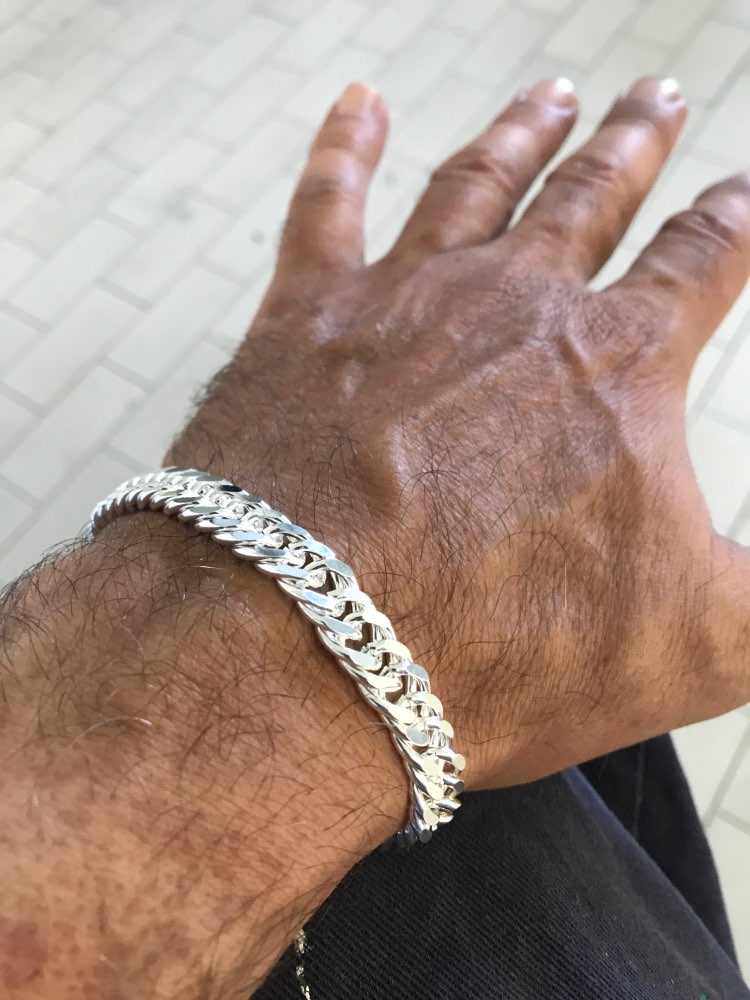 10mm Husband Bracelets Gifts 925 Sterling Silver Women Chain Bracelet Men's Jewelry Handsome Men Bracelet
