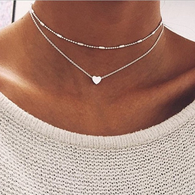 Asymmetric Lock Necklace for Women Twist Gold Silver Color Chunky Thick Lock Choker Chain Necklaces Party Jewelry