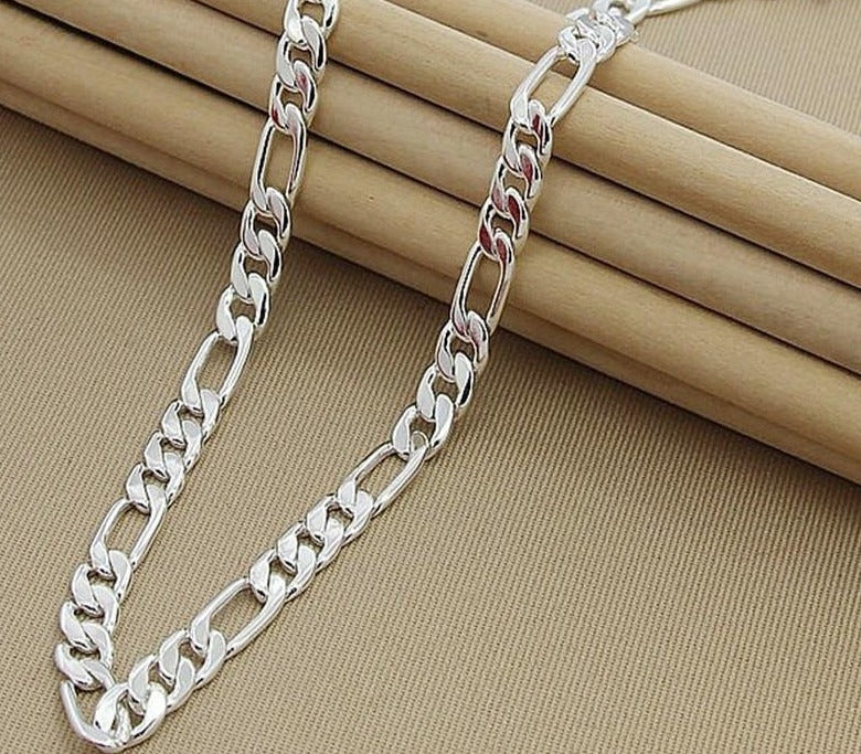 Figaro Link Necklace | Figaro Chain Necklace | Stainless Steel Necklace Chain For Men | 8MM 20'' 50cm Chain Figaro Necklace | Men Chain Gift