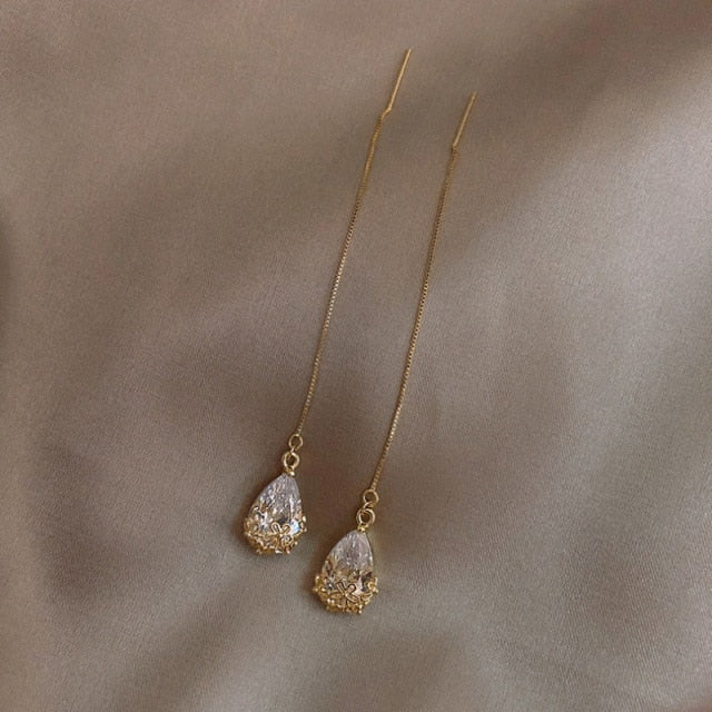 Pendiente colgante de perla | Pendientes Cristal Plata | Pendiente de gota colgante | Pendientes colgantes de perlas | Perla nupcial | Pendientes colgantes de diamantes de imitación