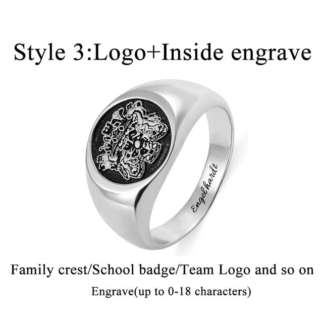 Custom Engraved Signet Ring | Family Crest Rings | Custom Signet Rings | Personalized Ring | Personalized Signet Ring | Coat Of Arms Rings