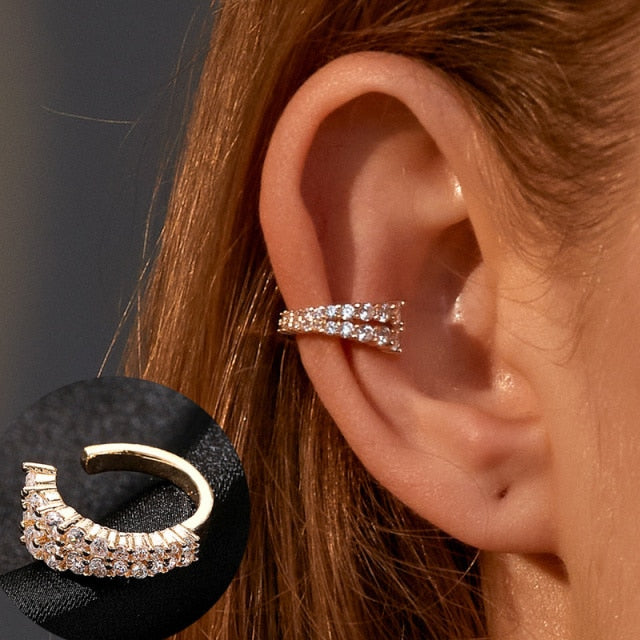 1PC Punk Gold Metal Ear Cuff Ear Clip for Women No Pierced C Shape Geometric Small Earcuff Ear Wrap Earcuff Clips Jewelry