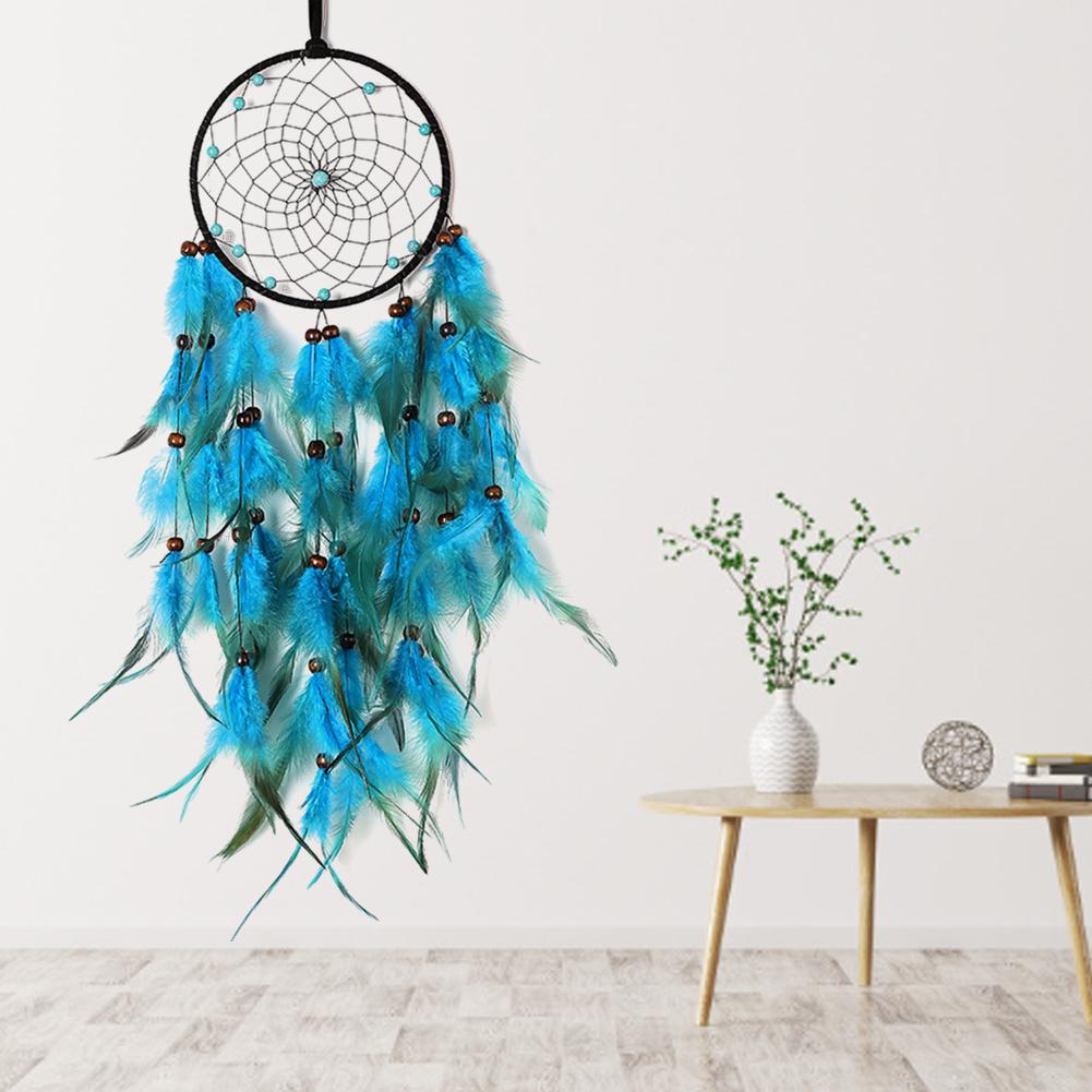 Light Blue Dreamcatcher Pendant | Handmade Beautiful Dream Catcher | Decoration Wall Hanging Decor Gift For Room | Party Wedding