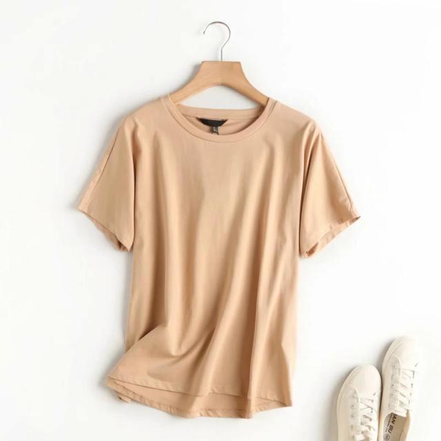 Summer Casual Solid Color Cotton T-shirt | Casual Solid O-Neck Short Sleeve Top | Short Sleeve T-shirt | Shirt for Women | Streetwear Shirt - BonoGifts