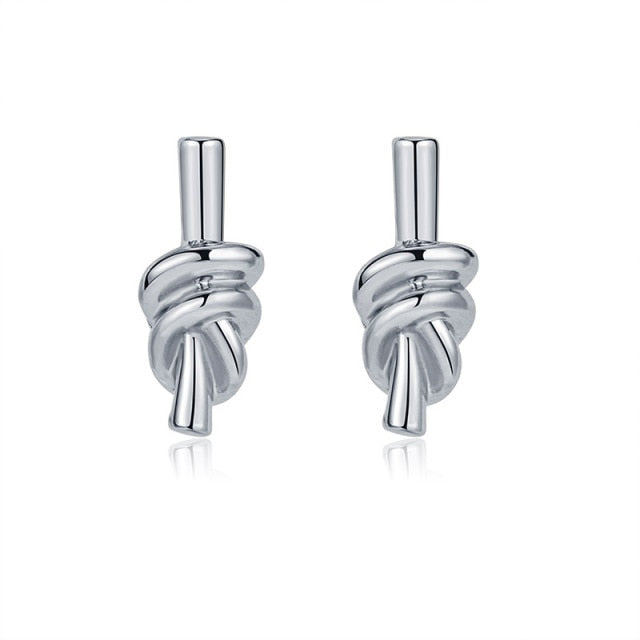 Geometric Hoop Earrings | Unusual hoop Earrings | Geometry Metal Earrings | Korean Earrings | Hoop Twist Earring | Minimal Earrings