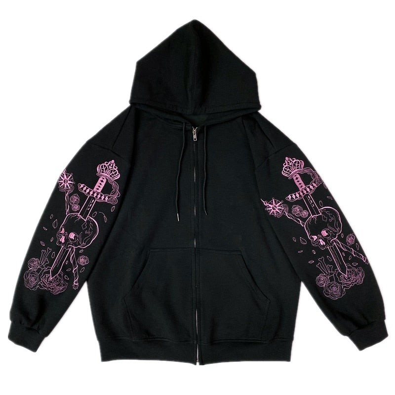 Preppy Style Baseball jacket | Long Sleeve Streetwear Coat | Street Style Black Harajuku |Korean Hooded | Japanese Art Style Hoodie