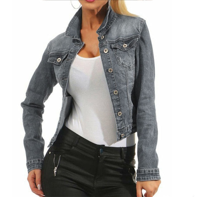 Cropped Denim Jacket | Women Jean Jacket | Denim Trucker Jacket | Women Denim Jacket | Blue Denim Jacket | Short Jean Jacket | Casual Jacket
