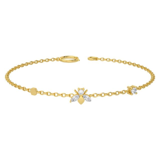 100% 925 Sterling Silver Exquisite AAAAA Zircon  Personality Luxury Simple Bee Bracelet for Women Jewelry Gifts