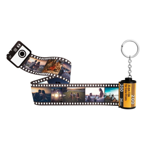 Photo Keychain Film Roll | Personalized Photos Keychain | Photo Roll Keychain | Memory Film Keychain 1-10 Photos | Camera Roll Keychains Box