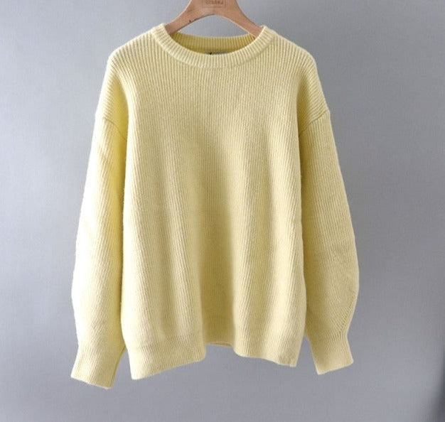 thick dazy oversized wool Sweaters Women puff sleeve Winter sweater Pullovers Loose Female Warm Basic sweater Jumper