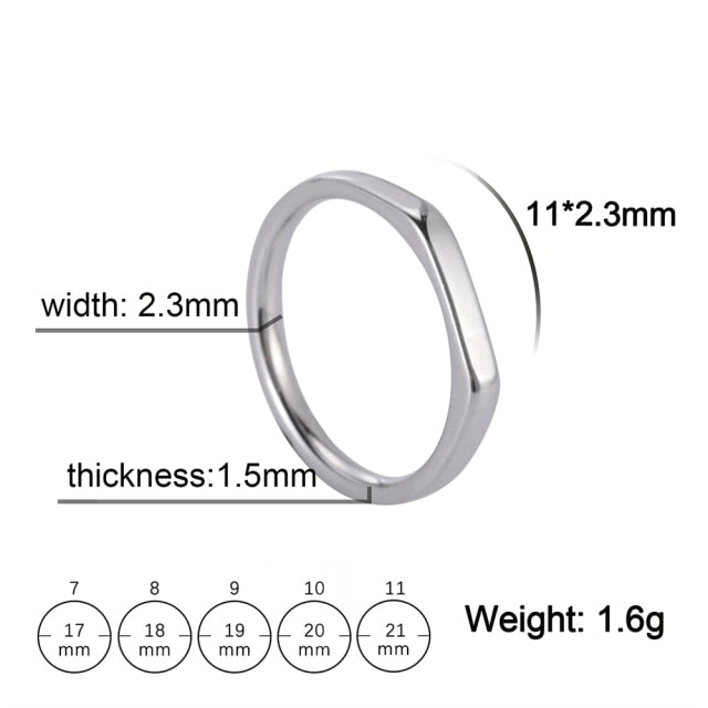 Simple Stainless Steel Couple Ring for Men Women Casual Finger Rings Jewelry Engagement Anniversary Gift 2022