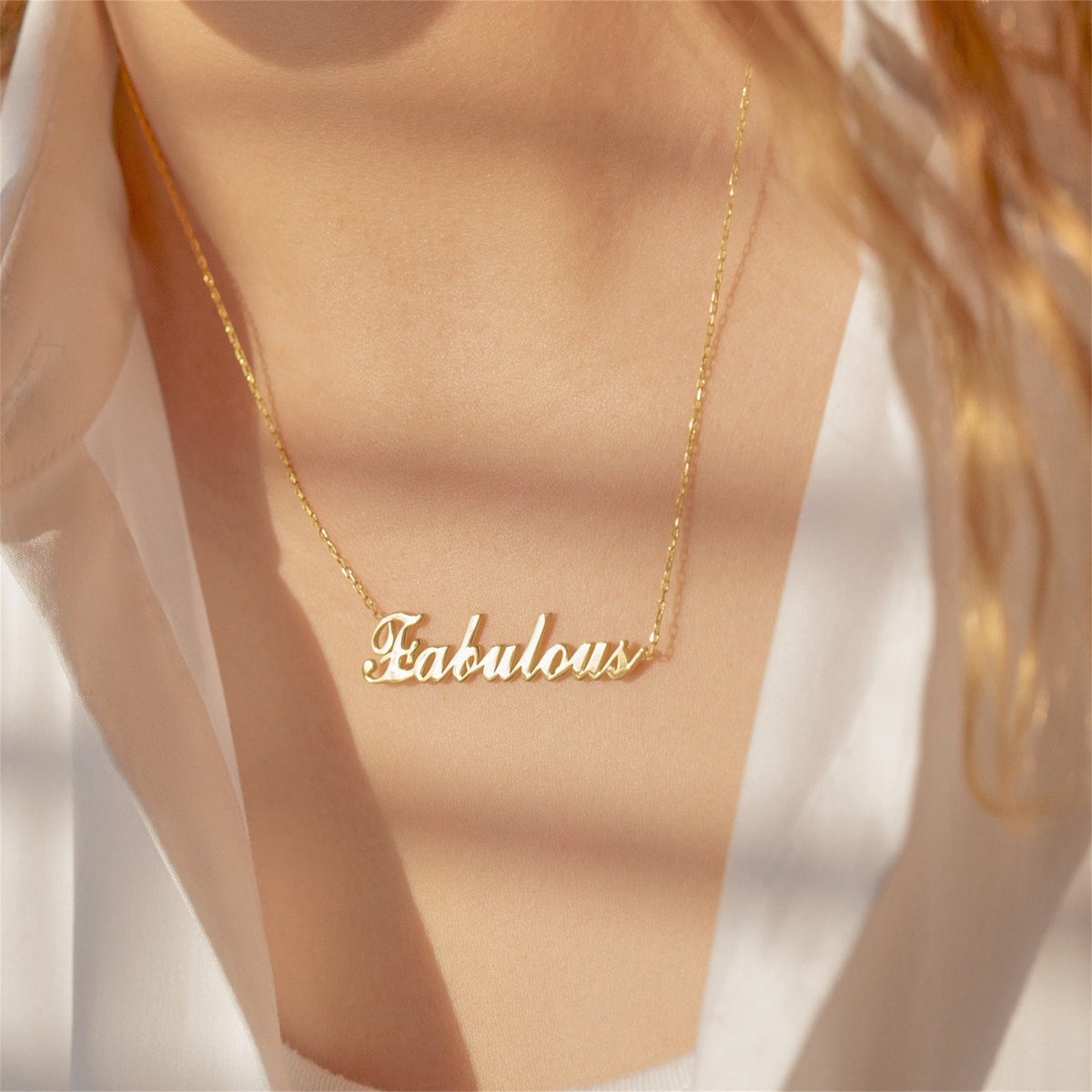 Customizable Name Necklace Personalized Jewelry Name Pendant Stainless Steel Women&#39;s Necklace Chain For Girl Gifts