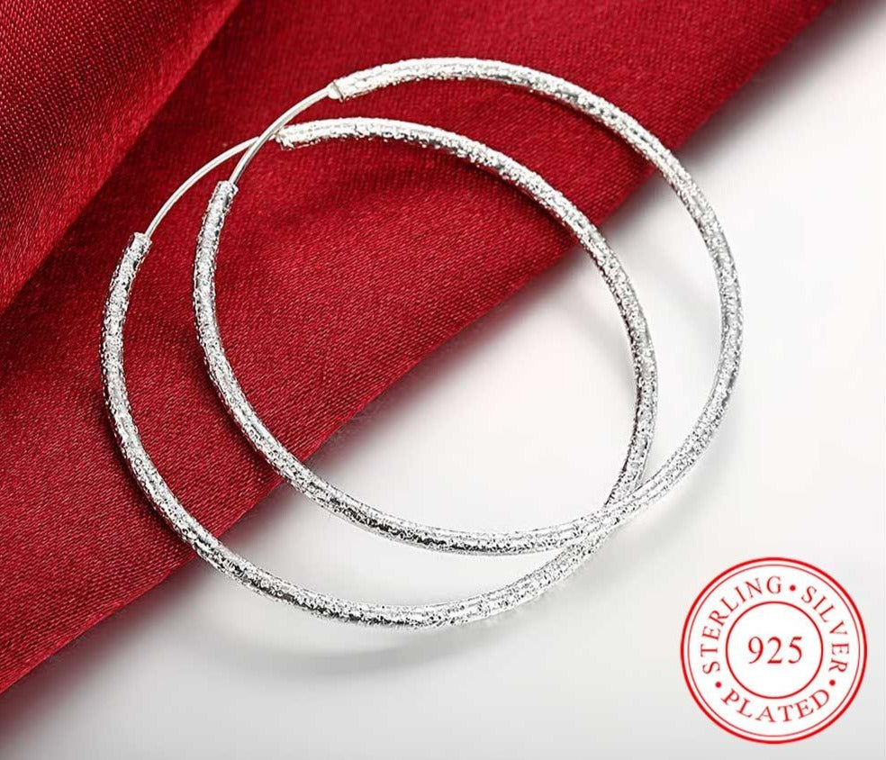 Sterling Silver Circle Earrings | Open Circle Earrings | Hoop Stud Earrings | Hoop Earrings | Hammered Earring | Silver Circle Round Earring